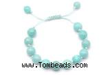 CGB8764 8mm,10mm round amazonite adjustable macrame bracelets