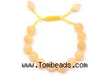 CGB8766 8mm,10mm round honey jade adjustable macrame bracelets