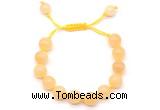 CGB8766 8mm,10mm round honey jade adjustable macrame bracelets