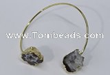 CGB880 13*18mm - 20*25mm freeform druzy agate gemstone bangles