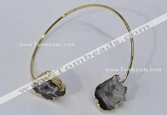 CGB880 13*18mm - 20*25mm freeform druzy agate gemstone bangles