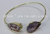 CGB882 13*18mm - 20*25mm freeform druzy agate gemstone bangles