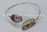 CGB883 13*18mm - 20*25mm freeform druzy agate gemstone bangles