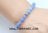 CGB8831 8mm, 10mm blue agate & drum hematite power beads bracelets