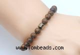 CGB8839 8mm, 10mm elephant skin jasper & drum hematite power beads bracelets