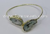 CGB885 13*18mm - 20*25mm freeform druzy agate gemstone bangles