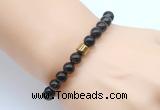 CGB8853 8mm, 10mm smoky quartz & drum hematite power beads bracelets