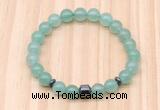 CGB8863 8mm, 10mm green aventurine, drum & rondelle hematite beaded bracelets