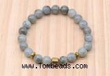 CGB8879 8mm, 10mm labradorite, drum & rondelle hematite beaded bracelets