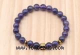 CGB8884 8mm, 10mm amethyst, drum & rondelle hematite beaded bracelets