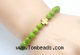 CGB8903 8mm, 10mm green sea sediment jasper & cross hematite power beads bracelets