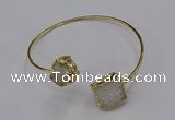 CGB895 12mm - 14*15mm freeform druzy agate gemstone bangles