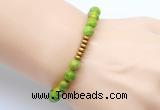 CGB8963 8mm, 10mm green sea sediment jasper & rondelle hematite beaded bracelets