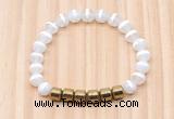 CGB8980 8mm, 10mm tibetan agate & drum hematite beaded bracelets