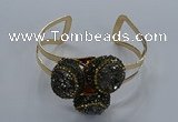 CGB909 20mm - 22mm coin druzy agate gemstone bangles wholesale