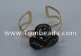 CGB912 20mm - 22mm coin druzy agate gemstone bangles wholesale