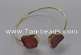 CGB920 13*18mm - 15*20mm freeform druzy agate gemstone bangles