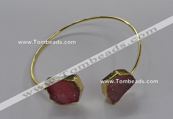 CGB920 13*18mm - 15*20mm freeform druzy agate gemstone bangles