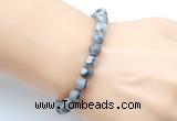 CGB9253 8mm, 10mm grey picture jasper & drum hematite power beads bracelets