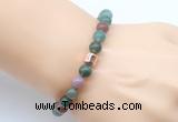 CGB9266 8mm, 10mm Indian agate & drum hematite power beads bracelets