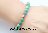 CGB9267 8mm, 10mm grass agate & drum hematite power beads bracelets