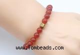 CGB9268 8mm, 10mm red agate & drum hematite power beads bracelets