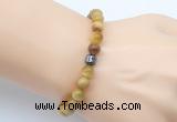 CGB9273 8mm, 10mm golden tiger eye & drum hematite power beads bracelets