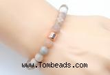 CGB9305 8mm, 10mm matte sunstone & drum hematite power beads bracelets