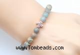 CGB9365 8mm, 10mm serpentine jasper & cross hematite power beads bracelets