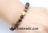 CGB9391 8mm, 10mm yellow tiger eye & cross hematite power beads bracelets