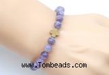 CGB9402 8mm, 10mm dogtooth amethyst & cross hematite power beads bracelets