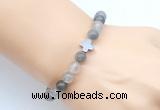 CGB9414 8mm, 10mm cloudy quartz & cross hematite power beads bracelets