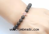 CGB9438 8mm, 10mm matte bronzite & cross hematite power beads bracelets