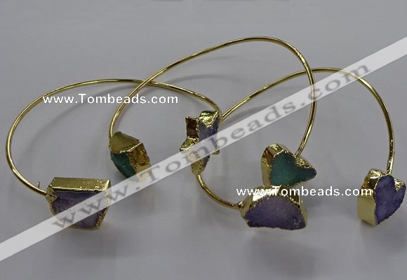 CGB945 13*18mm - 18*18mm freeform druzy agate bangles