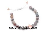 CGB9485 8mm, 10mm Botswana agate & cross hematite adjustable bracelets