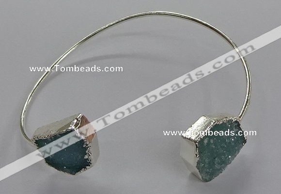 CGB952 13*18mm - 15*20mm freeform druzy agate bangles wholesale