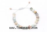 CGB9532 8mm, 10mm matte amazonite & cross hematite adjustable bracelets