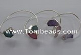 CGB955 13*18mm - 15*20mm freeform druzy agate bangles wholesale