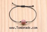 CGB9922 Fashion 12mm pink wooden jasper adjustable bracelet jewelry