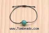 CGB9959 Fashion 12mm green banded agate adjustable bracelet jewelry