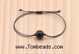 CGB9965 Fashion 12mm black agate adjustable bracelet jewelry