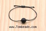 CGB9966 Fashion 12mm black lava adjustable bracelet jewelry