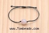 CGB9991 Fashion 12mm rose quartz adjustable bracelet jewelry