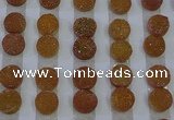 CGC101 12mm flat round druzy quartz cabochons wholesale