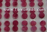 CGC107 12mm flat round druzy quartz cabochons wholesale