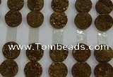 CGC130 18mm flat round druzy quartz cabochons wholesale