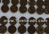 CGC141 20mm flat round druzy quartz cabochons wholesale