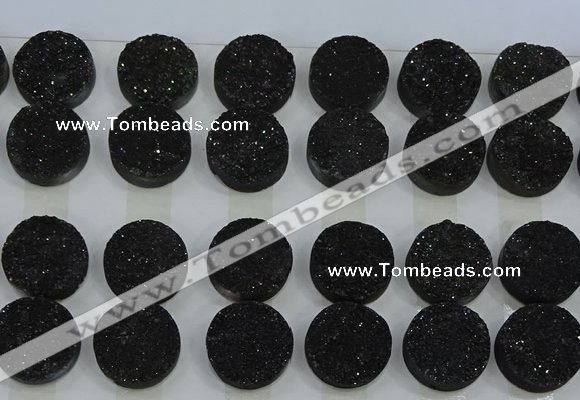 CGC143 20mm flat round druzy quartz cabochons wholesale