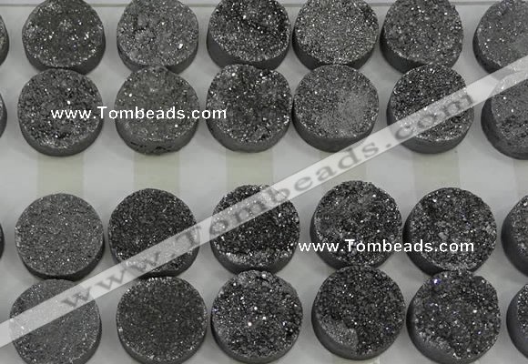 CGC144 20mm flat round druzy quartz cabochons wholesale