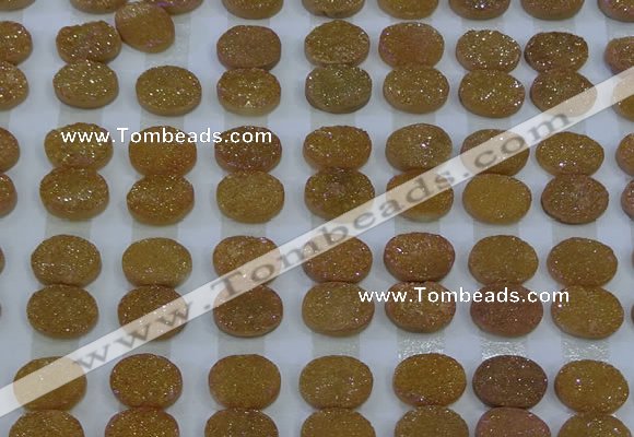 CGC170 12*16mm oval druzy quartz cabochons wholesale